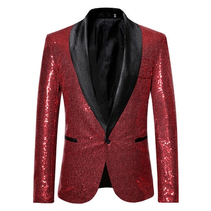 Blazer élégant à sequins pour homme, tenue de soirée