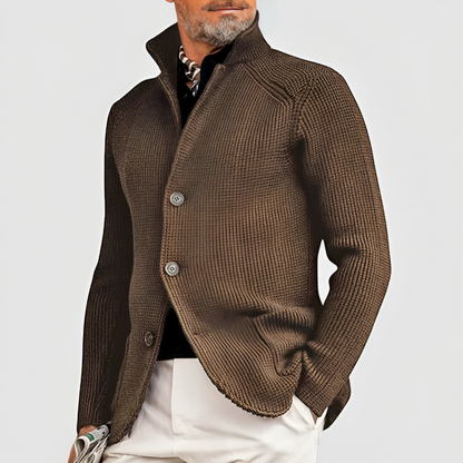 Manteau Cachemire Homme Boutonné Élégant