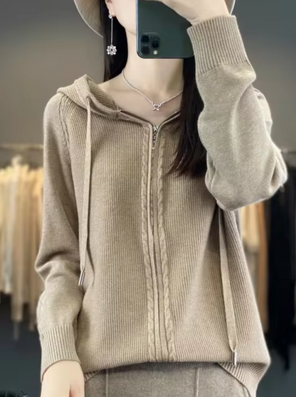 Cardigan à capuche douillet