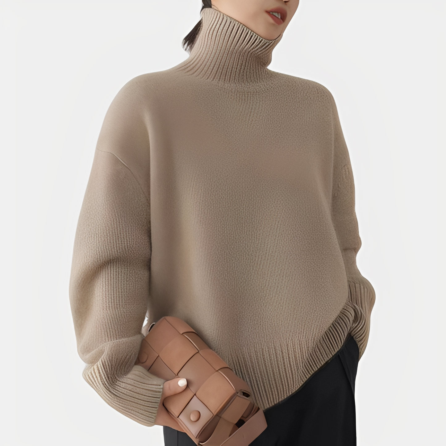 Pull col roulé élégant pour femme