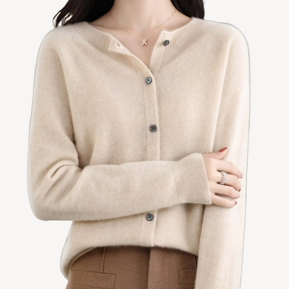 Gilet long doux pour femme en cachemire