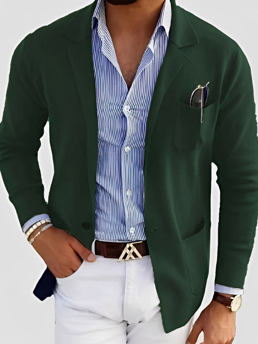 Blazer ajusté élégant pour homme avec poches