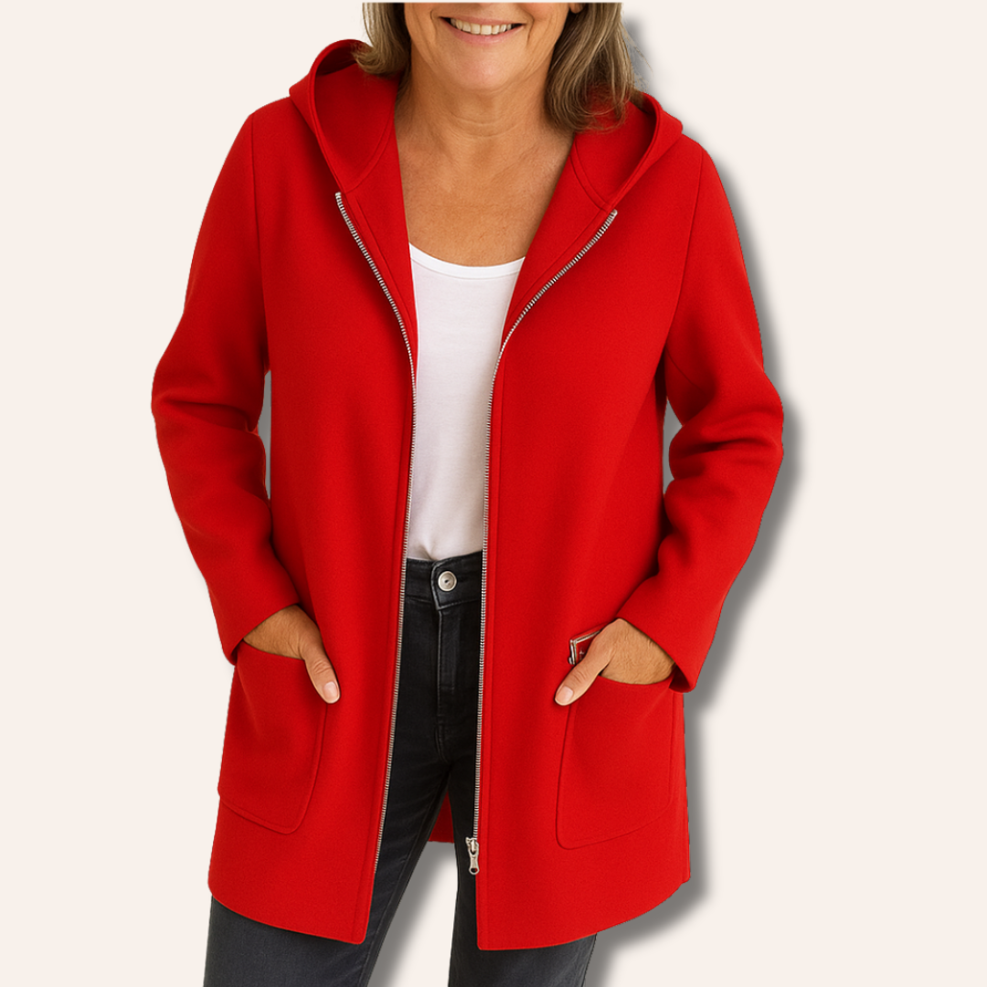 Gilet à capuche à manches longues et chaud