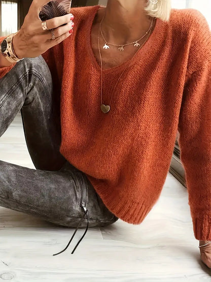 Foulard femme Pull femme Col en V Fin