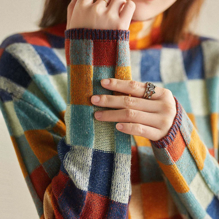 Pull à carreaux élégant pour femme au quotidien