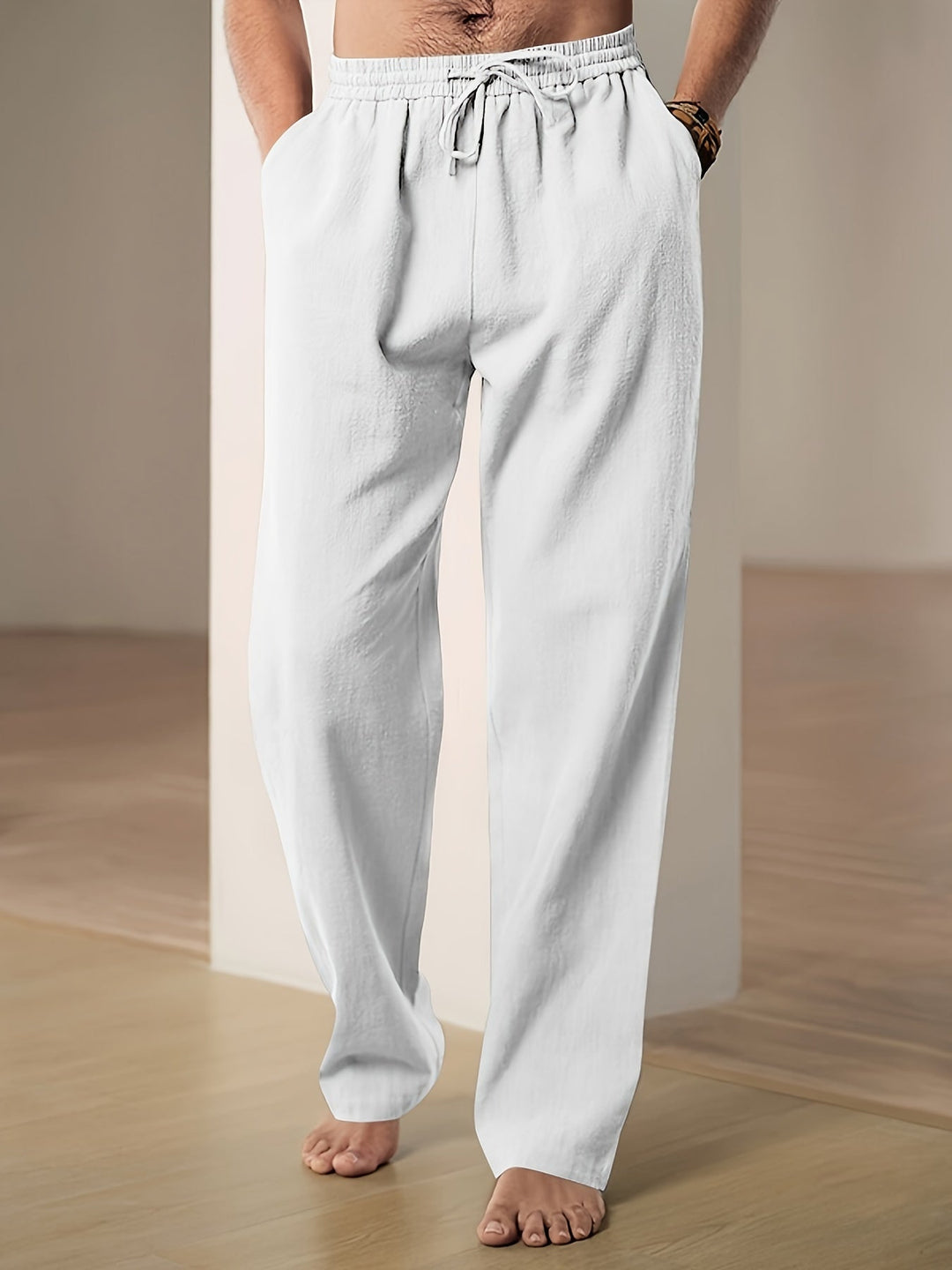 Pantalon confortable pour homme, décontracté avec cordon de serrage
