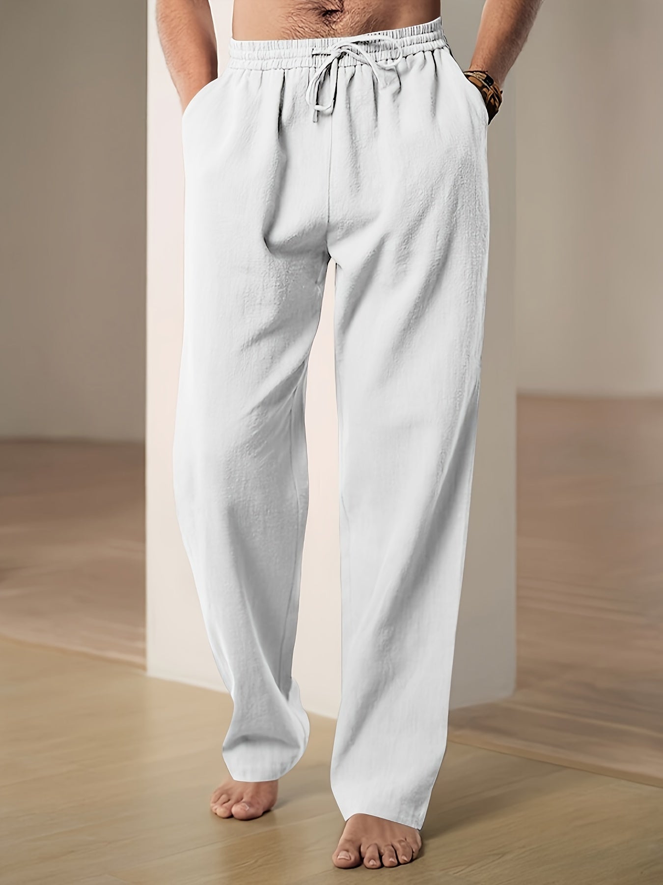 Pantalon confortable pour homme, décontracté avec cordon de serrage