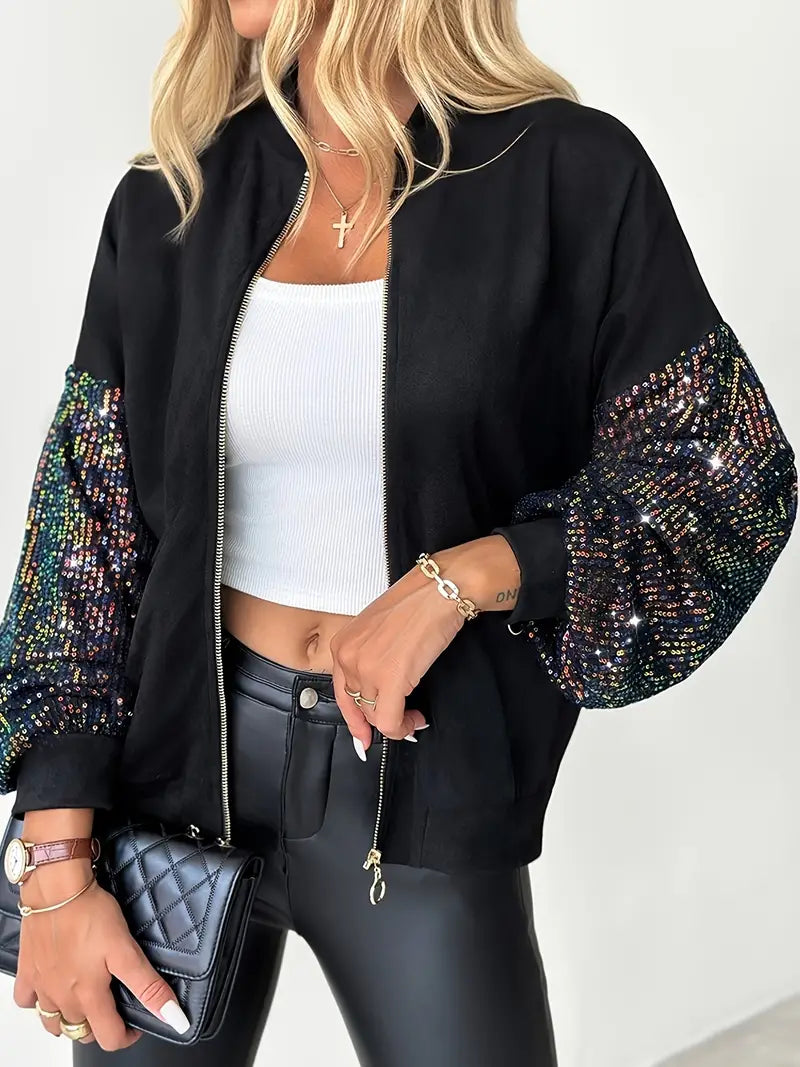 Veste Paillettes Femme Élégante