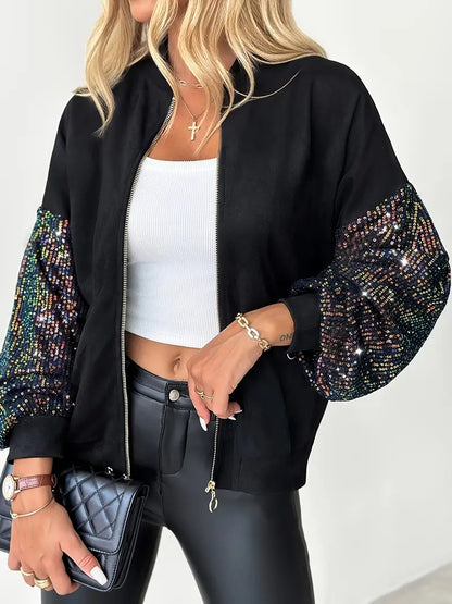 Veste Paillettes Femme Élégante