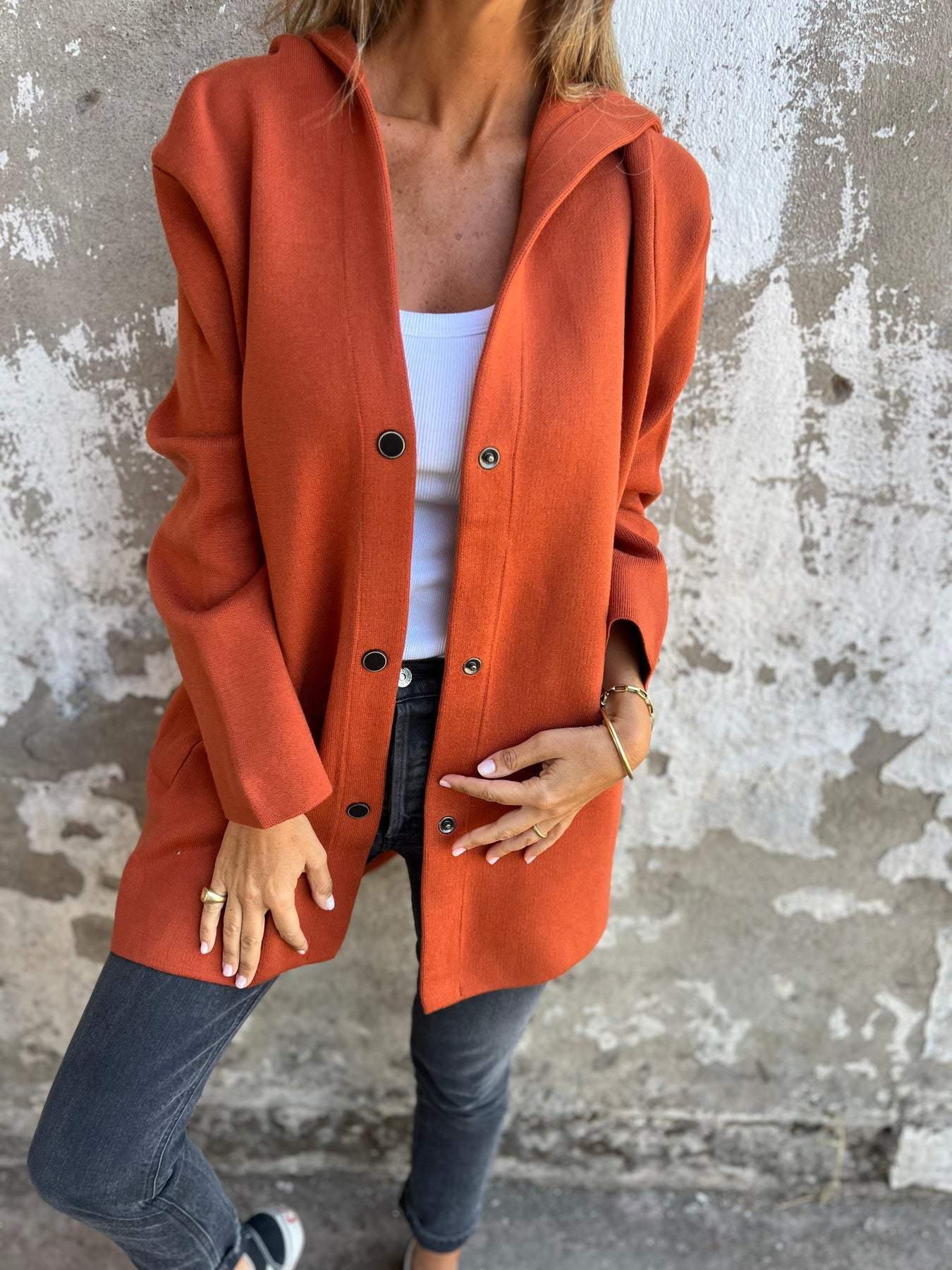 Veste confortable avec capuche Style décontracté