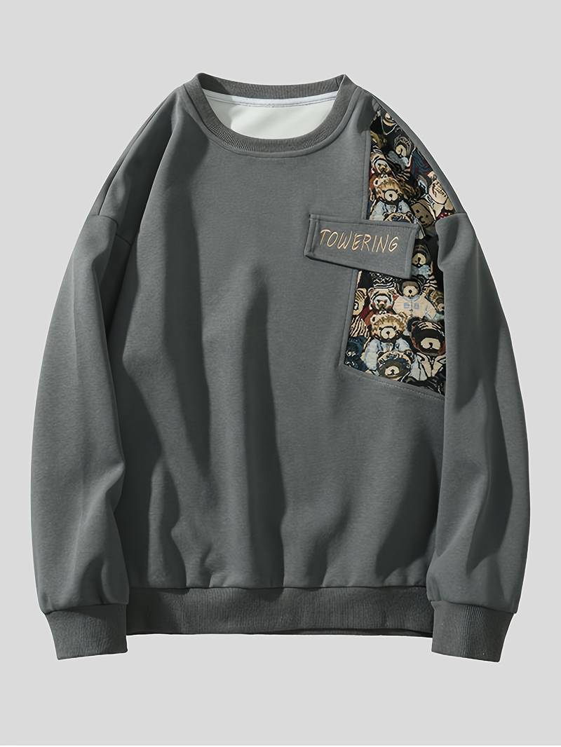 Sweatshirt stylé pour hommes motif ours