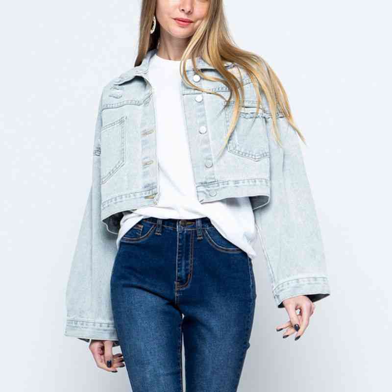 Veste en jean tendance avec col