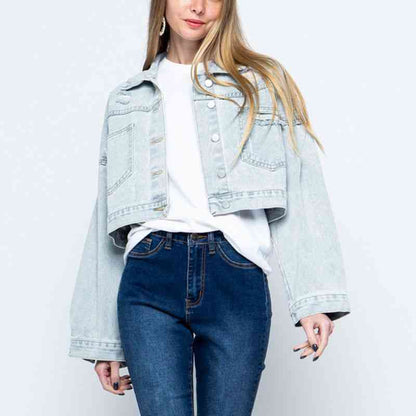 Veste en jean tendance avec col