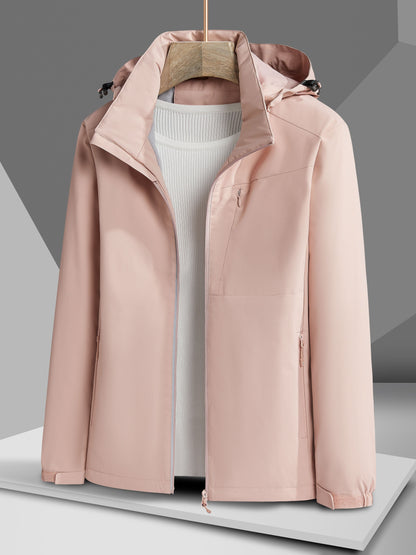 Veste d'hiver imperméable femme capuche polaire