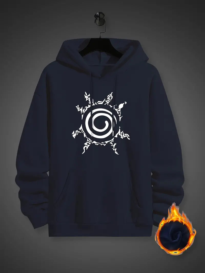 Sweat à capuche pour homme motif soleil tendance