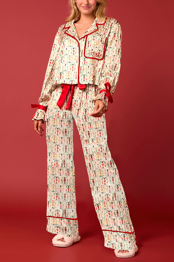 Tenue de Noël : Haut à manches longues et pantalon élastique