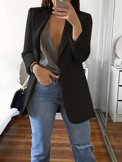 Blazer long élégant pour femme, moderne, pour le bureau