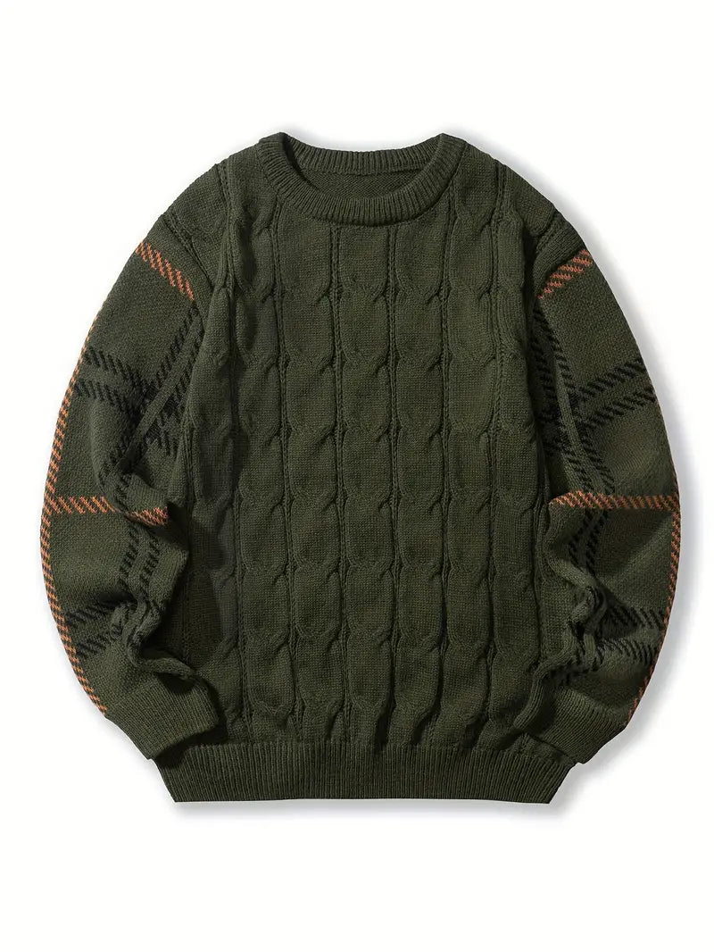 Pull pour homme à carreaux style rétro
