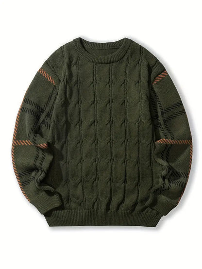 Pull pour homme à carreaux style rétro