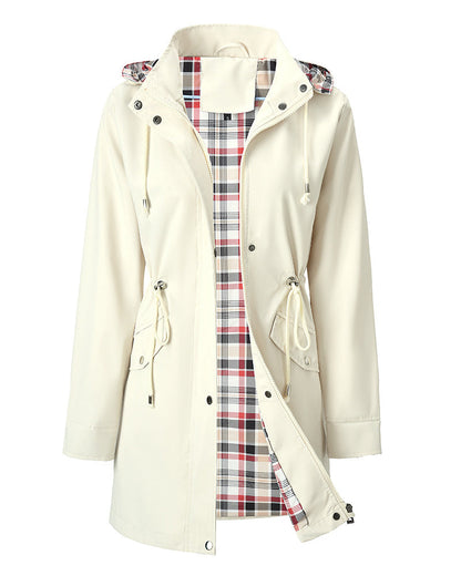 Trench-coat imperméable femme long à capuche