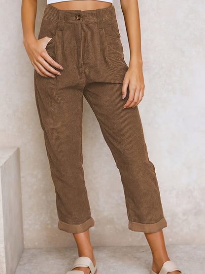 Pantalon élégant pour femmes Coupe droite Mode moderne