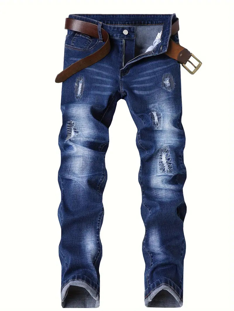 Jean skinny Décontracté Détruit Effet usé