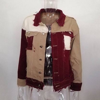 Veste patchwork élégante pour femme