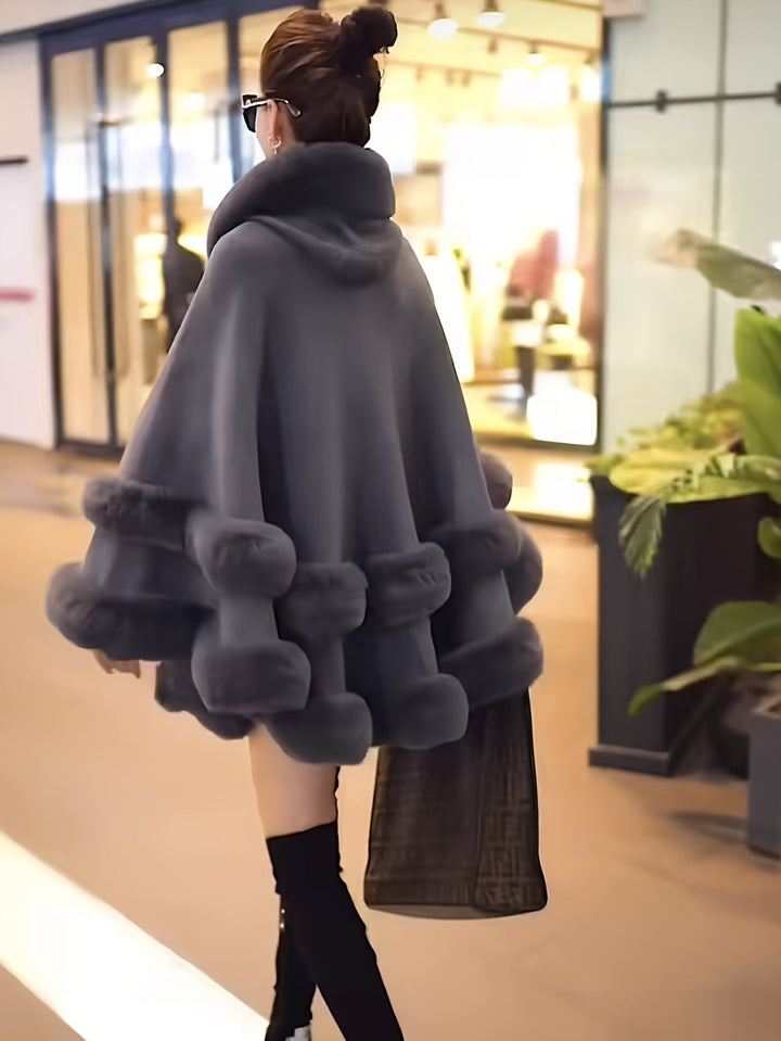 Veste ample pour femme en fausse fourrure