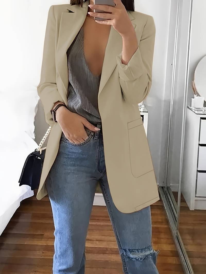 Blazer élégant à manches longues pour femme