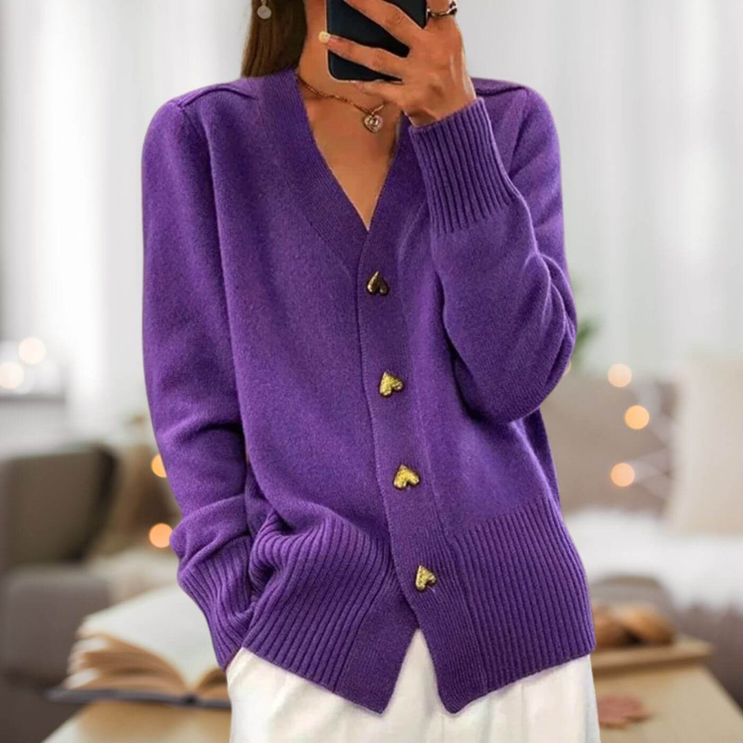 Gilet pour femmes Boutons Cœur Élégance