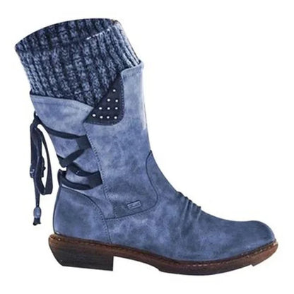 Bottines stylées avec clous et laçage