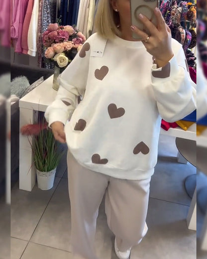 Robe imprimée cœur élégante et ample