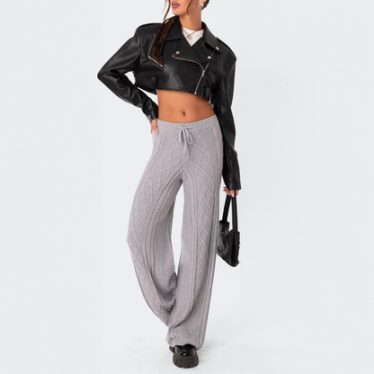 Pantalon tricoté douillet Chaud