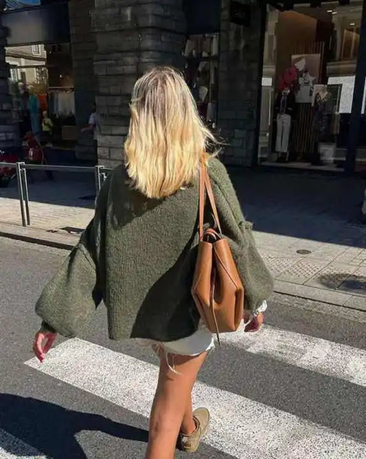Bequemer Oversized Pullover Damen Weich - IdealeKleiden