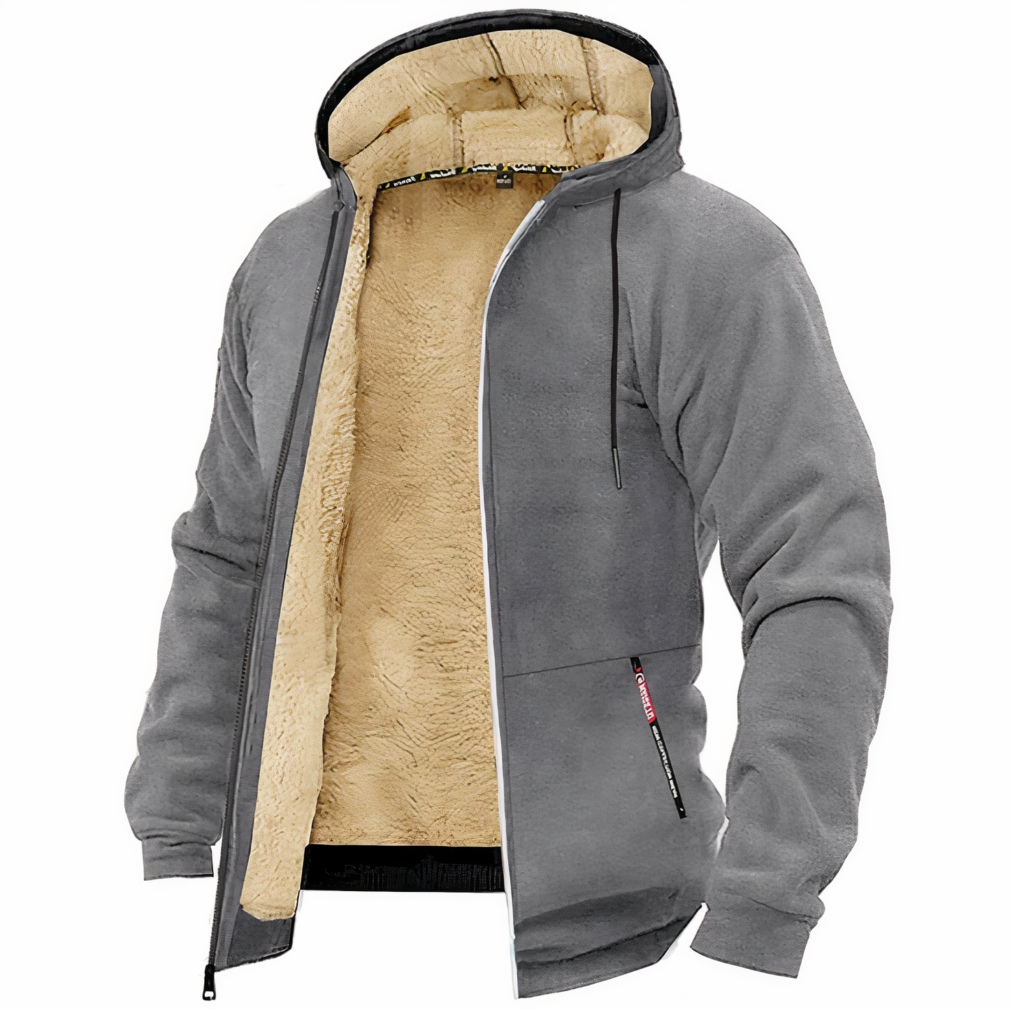 Veste d'hiver homme polaire à capuche chaude