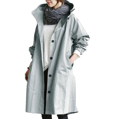 Manteau long femme déperlant élégant