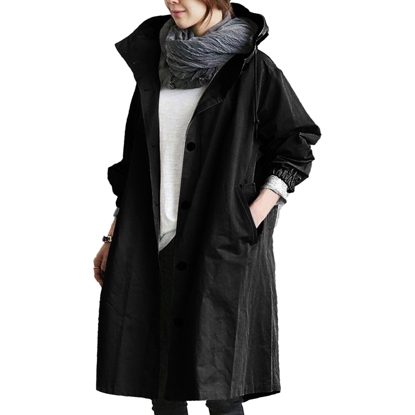 Manteau long femme déperlant élégant