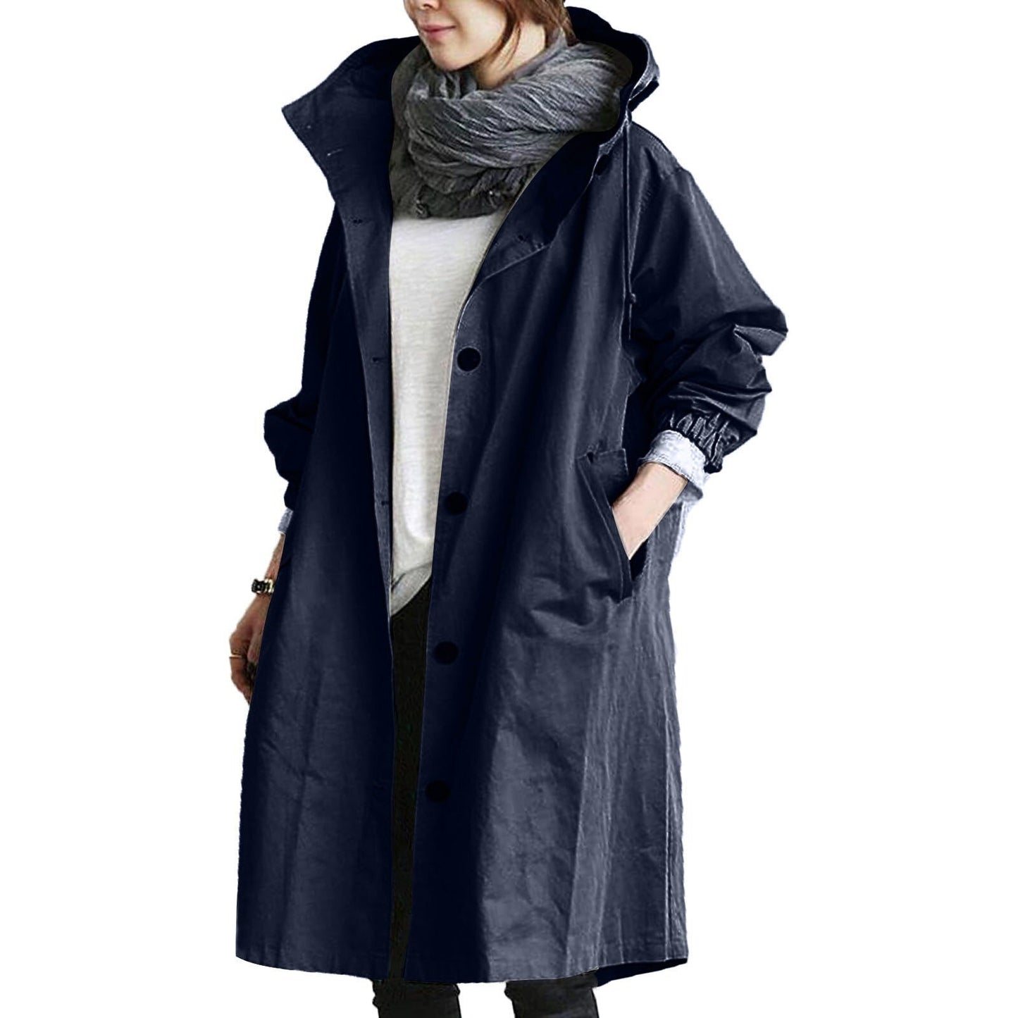 Manteau long femme déperlant élégant
