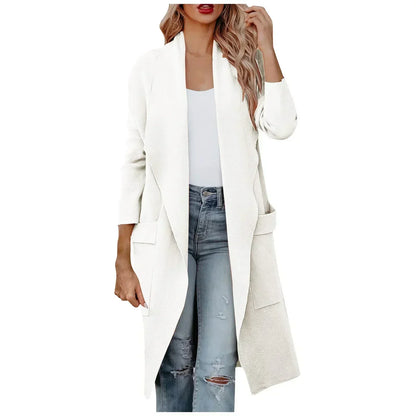 Élégante veste pour femme Coupe longue Ceinture