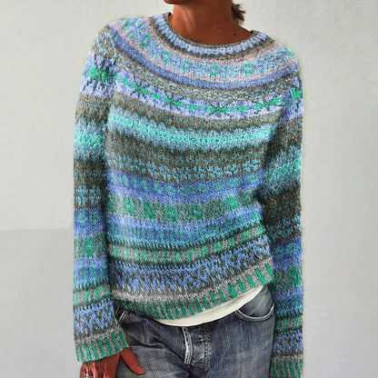 Pull en tricot vintage style bohème chic pour femmes