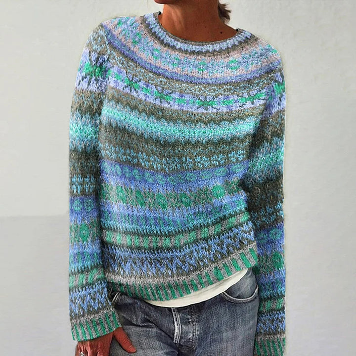 Pull en tricot vintage style bohème chic pour femmes