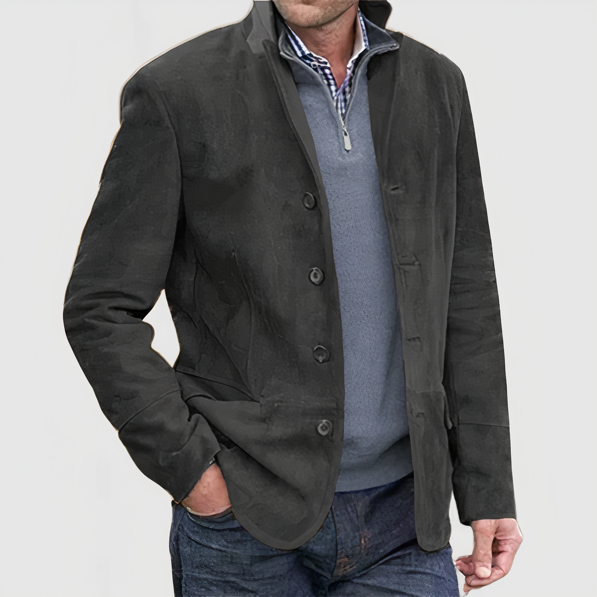 Veste rétro boutonnée pour femme