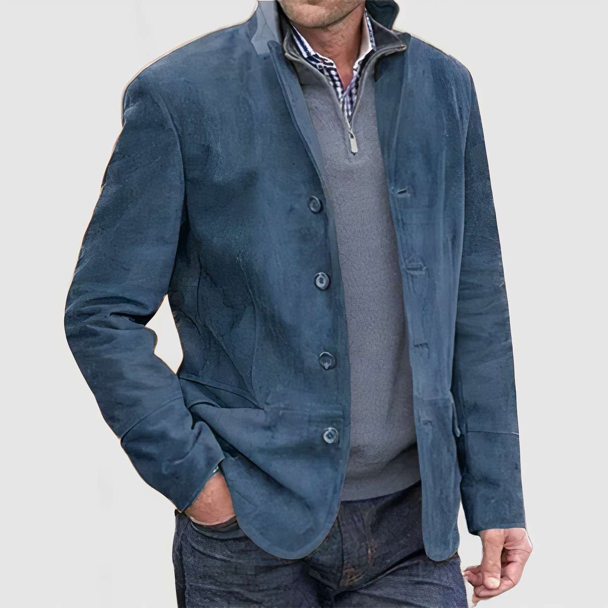 Veste rétro boutonnée pour femme