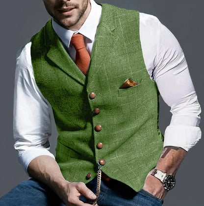 Gilet à carreaux tendance pour homme élégant