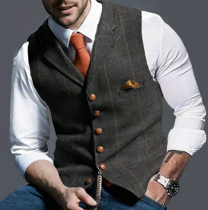 Gilet à carreaux tendance pour homme élégant