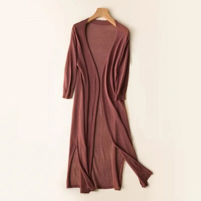 Cardigan long en maille Alyssa pour femme