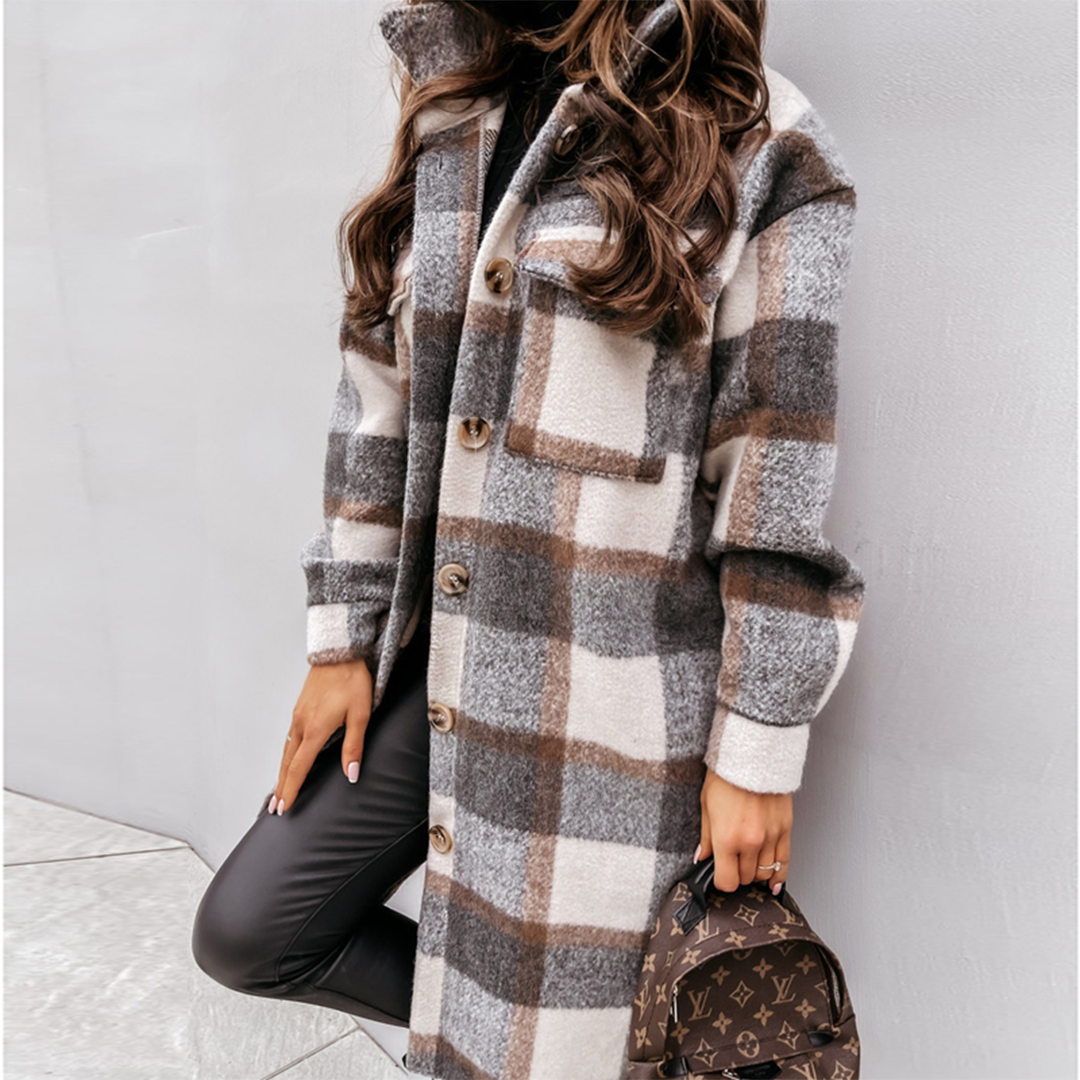 Manteau à carreaux femme Tendance automne