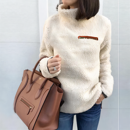 Pull en laine élégant à col roulé