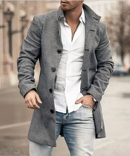 Stilvoller Herren Trenchcoat Elegant - IdealeKleiden