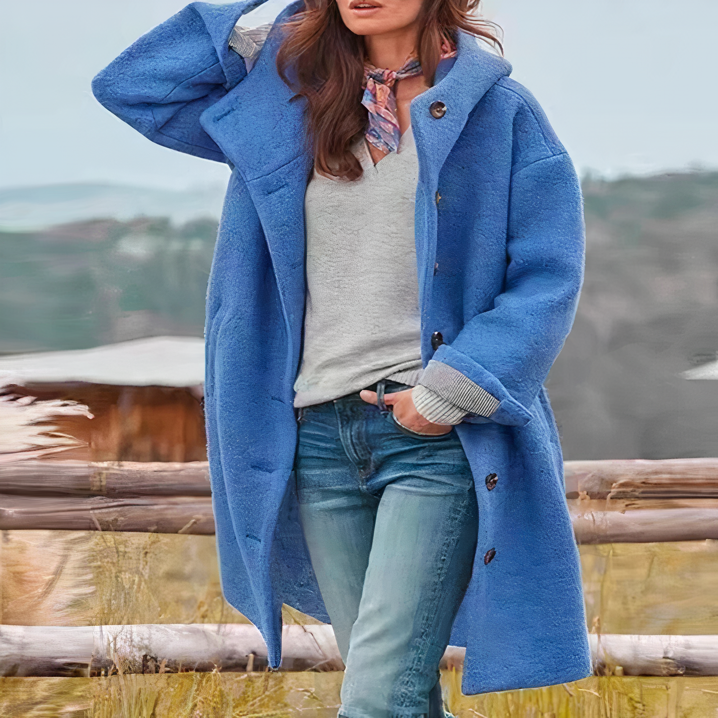 Manteau élégant en laine pour femme Chic